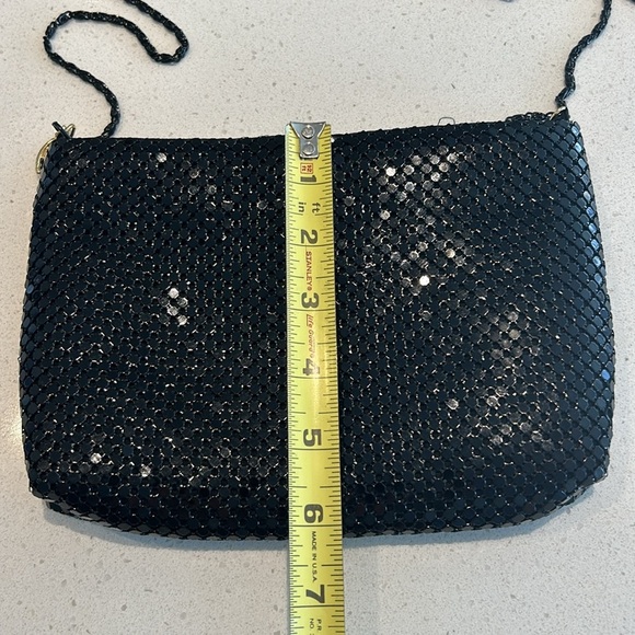 Black Metal Mesh Clutch Crossbody Purse Retro Vintage Style Evening Party Bag - Picture 14 of 14